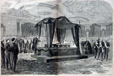 Sketch of President Lincoln's East Room Funeral