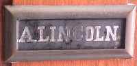 A. Lincoln Door Nameplate